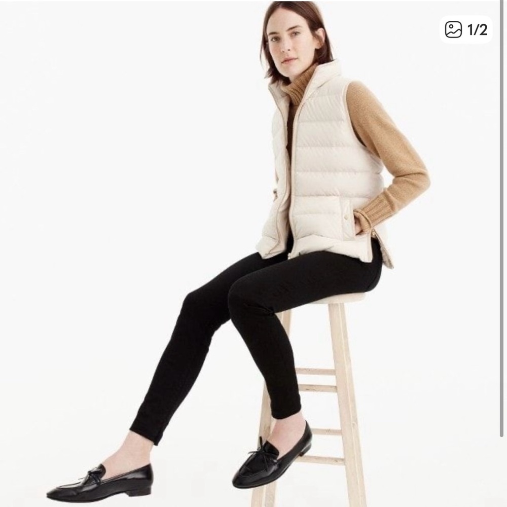 J. Crew Off-White Puffer Vest